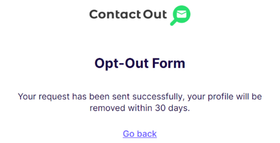 Deletemyinfo ContactOut