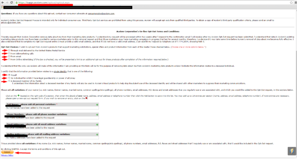 Deletemyinfo Axciom