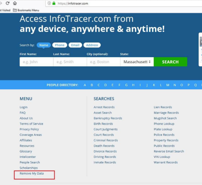 Deletemyinfo Number2name