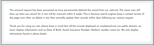 Deletemyinfo